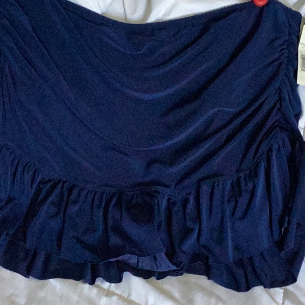Blue Ruffled Swim Skirt - Picture 5 of 11